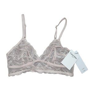 Calvin Klein Instinct Essentials Lace Unlined Wire-Free Triangle Women's Bra NWT